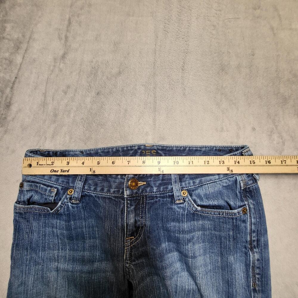 Express Jeans Womens 6R Blue Medium Wash Bootcut Slim Stretch Denim Low Rise - Picture 9 of 11